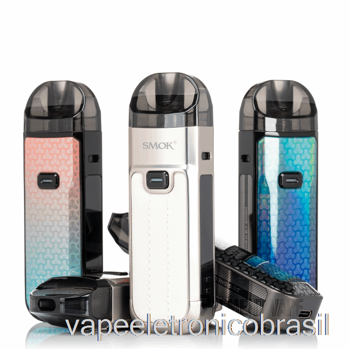 Vape Eletrônico Smok Nord 5 80w Pod System Couro Cinza